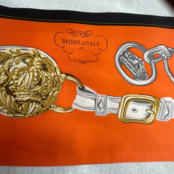 Hermes Bridges De Gala Maxi Twilly 100% Silk  8”x74”Made in France - Picture 5 of 16